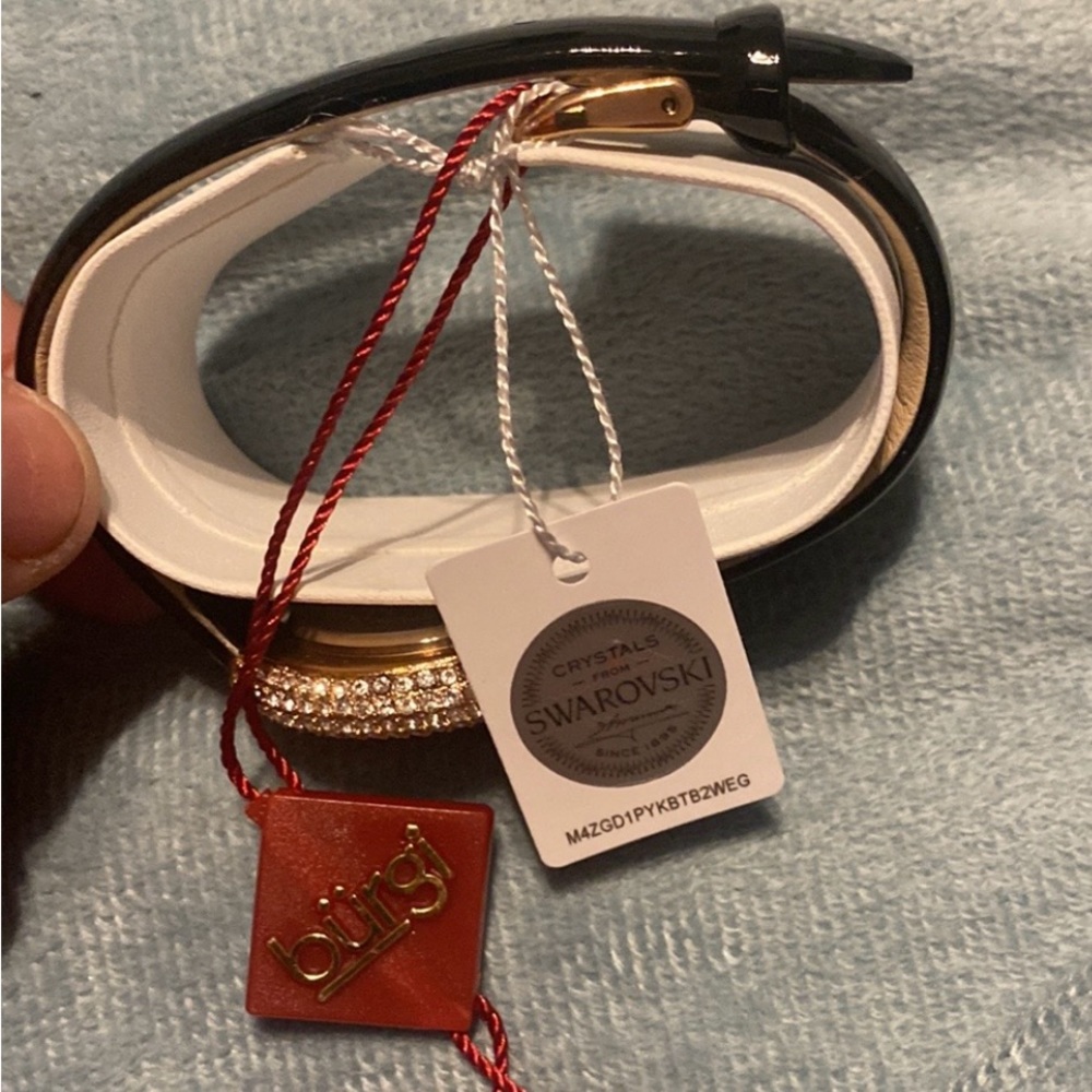 NWT Ladies luxury embedded Swarovski Krystals croc leather straps - Picture 7 of 12